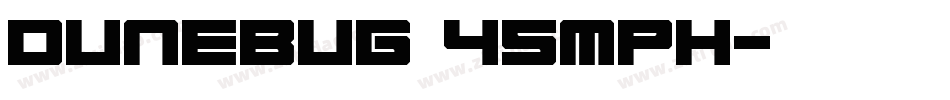 Dunebug 45MPH字体转换
